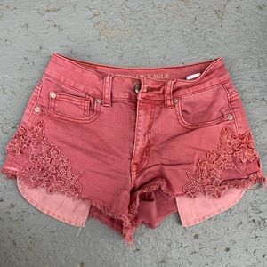 Pink American Eagle jean shorts